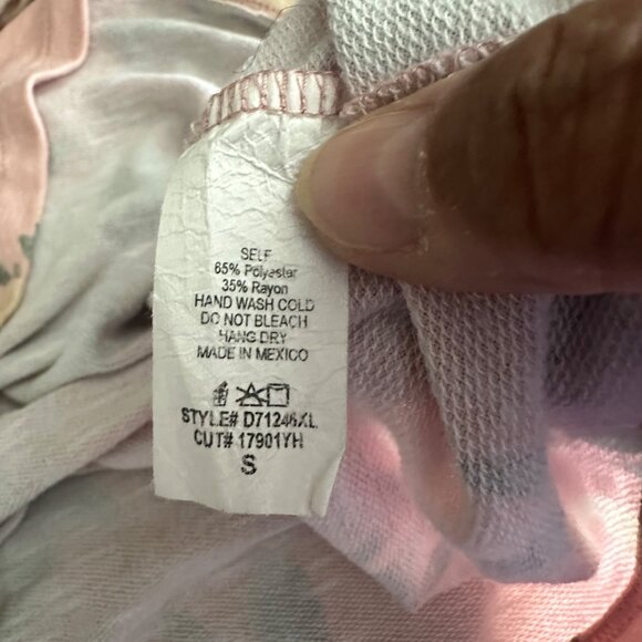 Floral Pink Short Sleeve Dress Small - White Birch - Picture 3 of 6